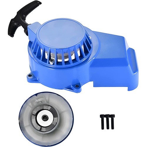 Blue Aluminum Pull Starter Start with Screws for 2 Stroke 47cc 49cc Pocket Bike Mini Bike Dirt Bike Scooter ATV Quad Motorcycle