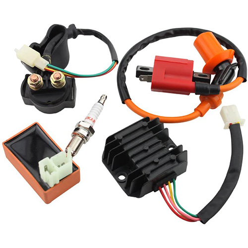 AC Racing Ignition Coil 6 Pin CDI Voltage Regulator Rectifier Solenoid Relay for CG 125cc 150cc Vertical Engine ATV Quad Go Kart