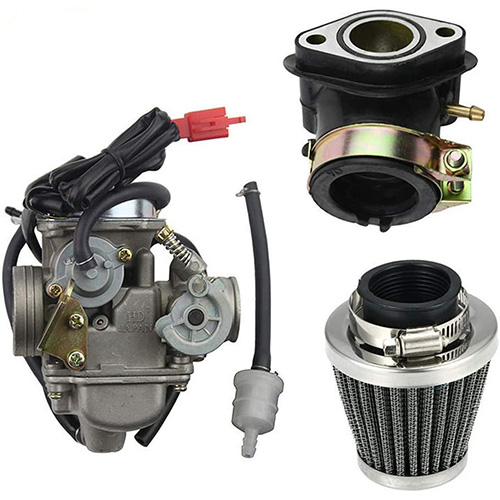 PD24J 24mm Carburetor with Air Filter Intake Manifold for 4-Stroke GY6 125cc 150cc ATV Go Kart Scooter 152QMI 157QMJ