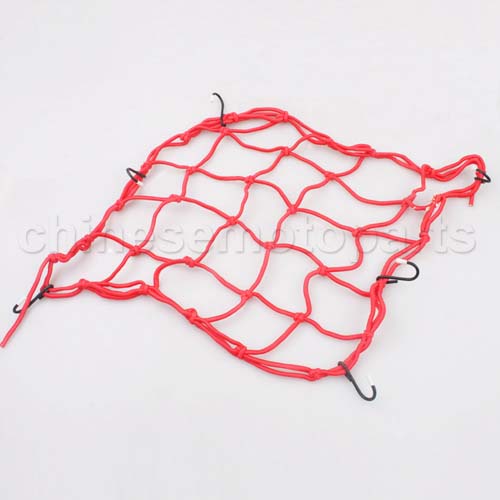 15\" x 15\" Elasticated Bungee Luggage Cargo Net with Hooks Hold Down for Motorcycles Motorbike AT