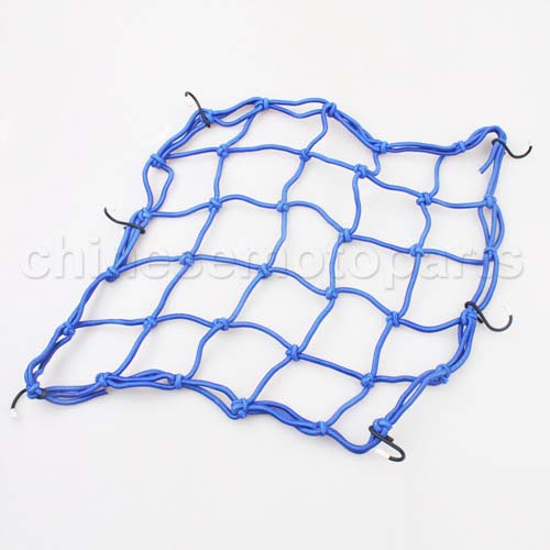 15\" x 15\" Elasticated Bungee Luggage Cargo Net with Hooks Hold Down for Motorcycles Motorbike