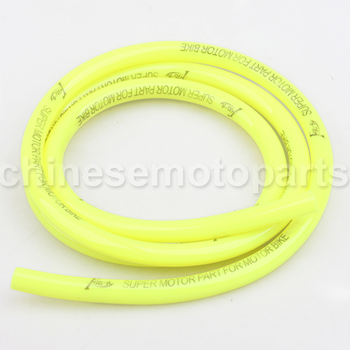 Yellow 2 Feet 1/4\" Motorcycle Fuel Line Gas Hose Tube