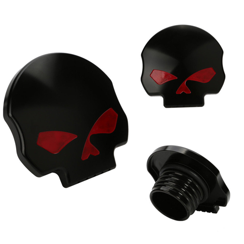 SKULL GAS TANK CAP FUEL CAP FOR HARLEY DYNA SPORSTER SOFTAIL HERITAGE FATBOY