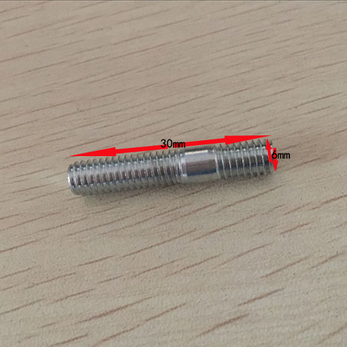 6mm x 30mm EXHAUST STUDS (2 PC) FOR MOTORS WITH GY6 150cc OR QMB139 50cc MOTORS