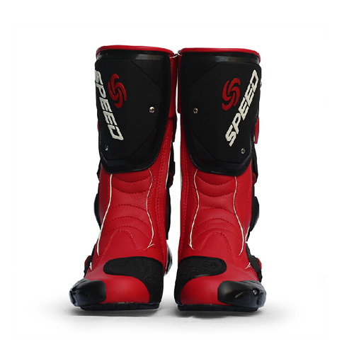 100% Pro-Biker Shock-absorbing Motorcycle Track Racing Riding Boots-RED