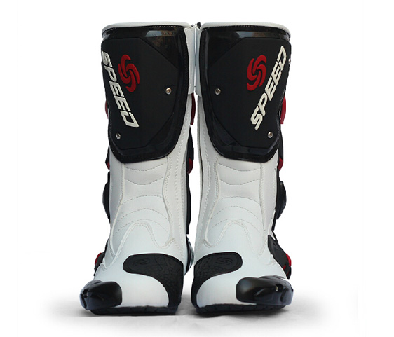 NEW PRO-BIKER Motorcycle Sport Racing Boots Riding Boots White EUR Size 40-45