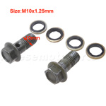 M10x1.25mm Bolt Set Of Disk Brake Assy For 50cc-250cc ATV Dirtbike Gokart Scooter Quad