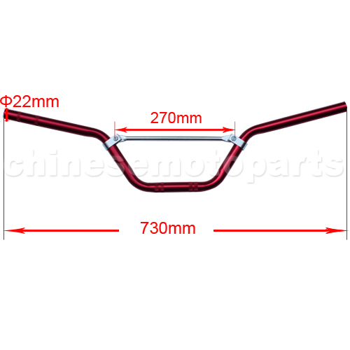 Red Handlebars for 50cc-125cc Dirt Bike