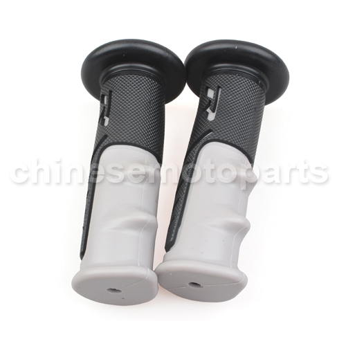 7/8\" 22mm Universal Hand Grips for Motorcycle Yamaha YZF 1000 R1 XJ6 FJR Silver