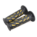 Universal 7/8" Yellow Rubber Hand Grips ATV Dirt Bike