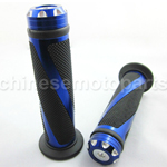 7/8" Blue ATV Dirt Bike Scooter Handle Bar Hand Grips & Bar End Spiral