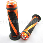 7/8" Orange ATV Dirt Bike Scooter Handle Bar Hand Grips & Bar End Spiral new