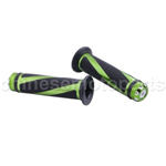 7/8" MOTORCYCLE SPORTS BIKES HANDLEBAR ALUMINUM RUBBER GEL HAND GRIPS GREEN