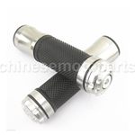 Silver Universal Handlebar Soft Rubber Hand Grips 7/8" (LEFT as same as RIGHT)