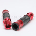 RED MOTORCYCLE ALUMINUM 7/8" HANDLEBAR RUBBER HAND GRIPS DIRT BIKES W/ BAR END