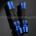 New Blue Aluminum Rubber 7/8'' Motorcycle Hand Grips Street/Sport Bike Handlebar