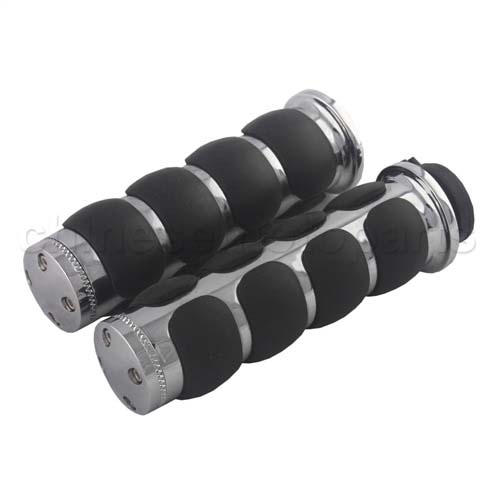 Chrome Motorcycle Handlebar Hand Grips