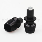 Motorcycle Goblet CNC Aluminum Handlebar Grips Bar Ends Slider Black Plug 7/8"