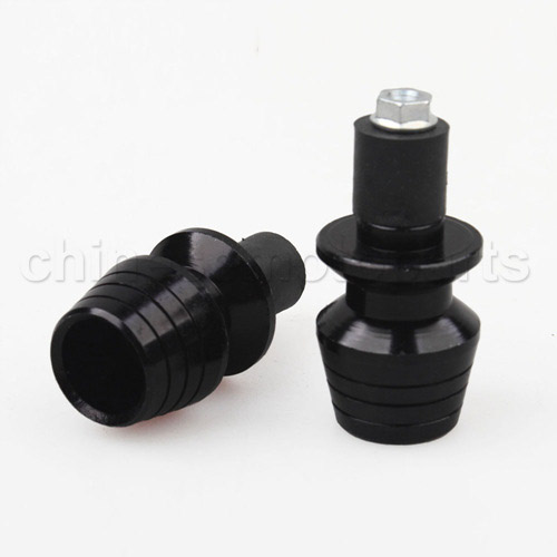 Motorcycle Goblet CNC Aluminum Handlebar Grips Bar Ends Slider Black Plug 7/8\"