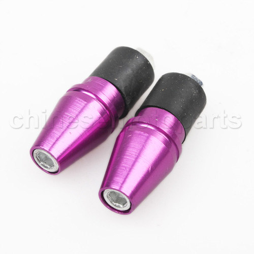 2x MOTORCYCLE HANDLE BAR ENDS PLUG 7/8 GSXR CBR R6 R1 600 PAIR Purple 22mm