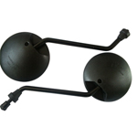 Black Round Plastic Rearview Mirror for 50cc-250cc ATV, Dirt Bike, Go Kart, Scooter & Motorcycle