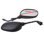 Black Plastic Rearview Mirror for 50cc-250cc ATV, Dirt Bike, Go Kart, Scooter & Motorcycle.