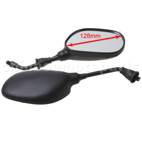 Black Plastic Rearview Mirror for 50cc-250cc ATV, Dirt Bike, Go Kart, Scooter & Motorcycle.