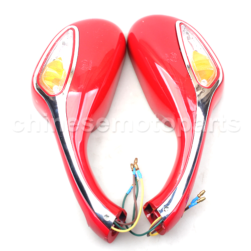One Pair 8mm Rearview Mirrors for 50cc 70cc 90cc 110cc 125cc 150cc 250cc Scooters Moped Motorcyc