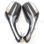 UNIVERSAL REAR View MIRRORs w/ Turn Signals- 150cc Chinese SCOOTERS + hardware