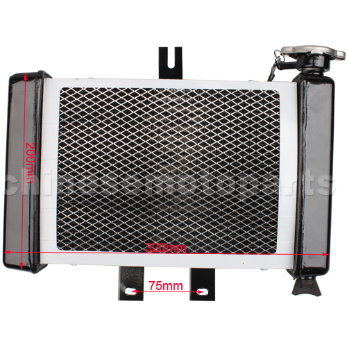 Small Radiator for 200cc-250cc Water-cooled ATV, Dirt Bike & Go Kart