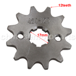 420 12-Tooth 17mm Engine Sprocket for 50cc-125cc ATV, Dirt Bike