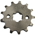 420 13-Tooth 17mm Engine Sprocket for 50cc-125cc ATV, Dirt Bike