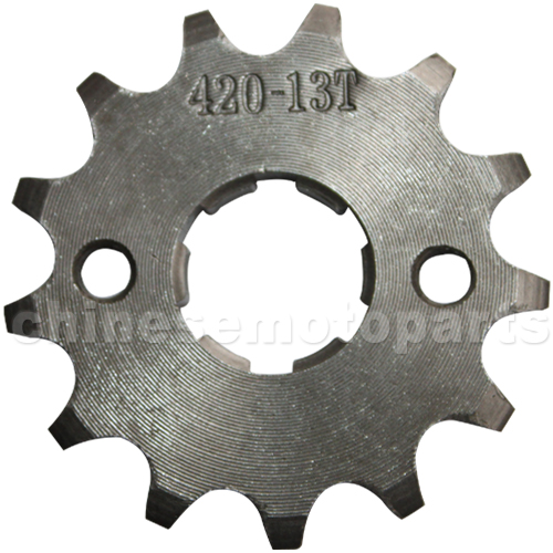 420 13-Tooth 20mm Engine Sprocket for 50cc-125cc ATV, Dirt Bike