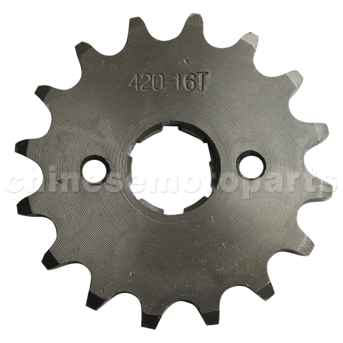 420 16-Tooth 20mm Engine Sprocket for 50cc-125cc ATV, Dirt Bike