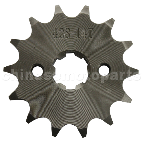 428 14-Tooth 17mm Engine Sprocket for 50cc-250cc ATV, Dirt Bike