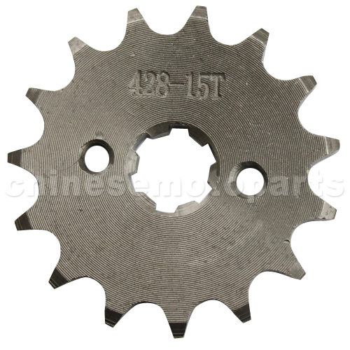 428 15-Tooth 17mm Engine Sprocket for 50cc-250cc ATV, Dirt Bike