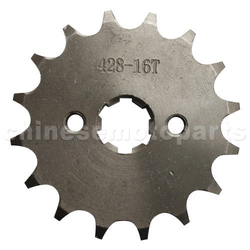 428 16-Tooth 17mm Engine Sprocket for 50cc-250cc ATV, Dirt Bike