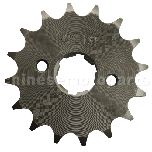 428 16-Tooth 20mm Engine Sprocket for 50cc-250cc ATV, Dirt Bike