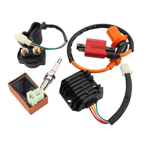 AC Racing Ignition Coil 6 Pin CDI Voltage Regulator Rectifier Solenoid Relay for CG 125cc 150cc