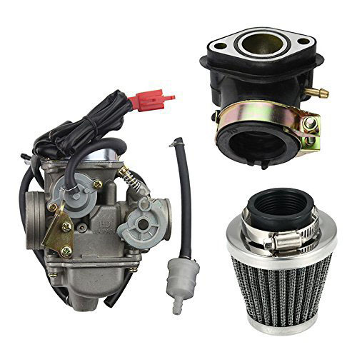 PD24J Carburetor with Air Filter Intake Manifold for GY6 125cc 150cc Go Kart Scooter 152QMI 157Q