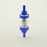 Motorcycle CNC Aluminium Cleanable Gas Fuel Filter For 6mm/7mm Inner Diameter Tubing