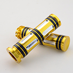 Gold 1" Hand Grips For Honda Magna250 750 Steed400 600 VLX400/600 Shadow 400 750 Yamaha Harley S