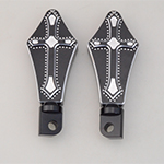 CNC Billet Aluminum Motorcycle Footrests Foot pegs For Harley XL 883 1200 48 Touring Sportster D