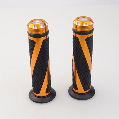 ZJMOTO Brand New Gold 7/8 Handlebar Motorcycle Grip Bar End Carbon For KTM 125 RC 390 690 DUKE 1