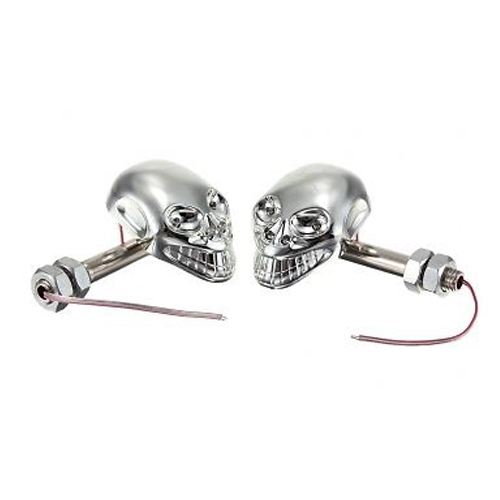 Motorcycle skull Turn Signals Indicators,quad,streetfighter,chop,custom,atv