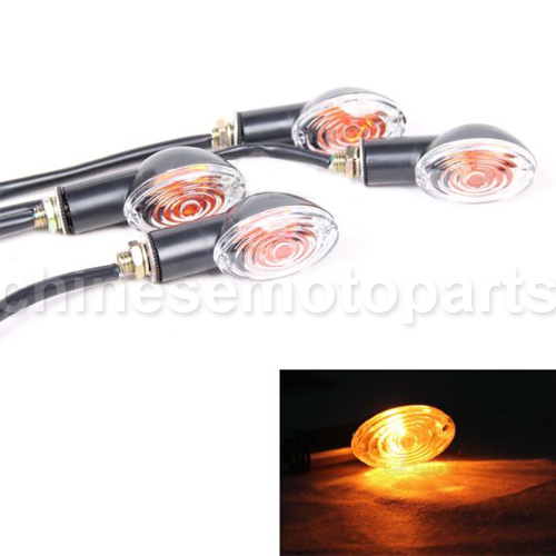 2 x 12V Amber Motorcycle Motorbike Turn Signal Light Indicator Lamp Universal