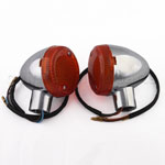 Amber Lens Chrome Rear Turning Signal Light for HONDA STEED MAGNA