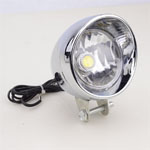Chrome Motorcycle Headlight Head Lamp With Integrated Indicator Backup Light for Scooter ATV