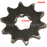 10-Teeth 17mm Front Sprocket for ATV, Dirt Bike & Go Kart