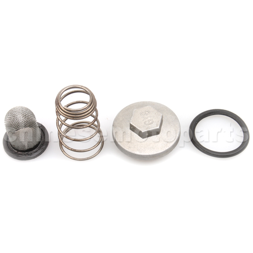 OIL FILTER SCREEN OEM REPLACEMENT KIT, COMPLETE, 4 STROKE, GY6 50, GY6-125, GY6 150,